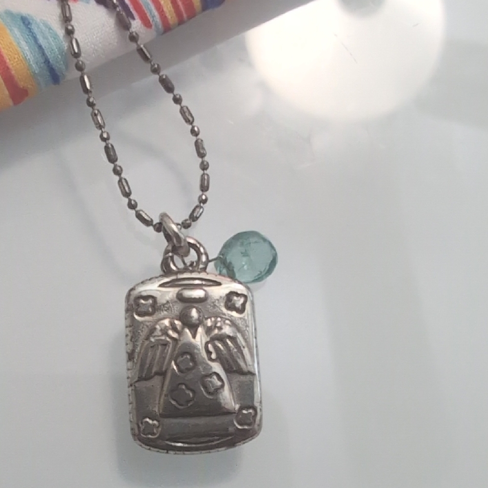 Silver Angel Pendant Necklace
